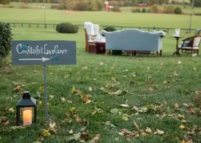 Private event cocktails & lawn games