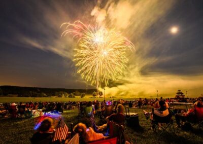 July 4th fireworks celebration at Great Meadow