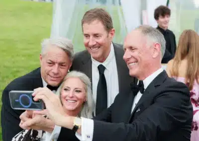 People take selfie during a social event at Great Meadow