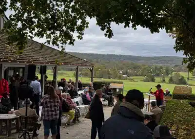 Social event on the grounds of Great Meadow