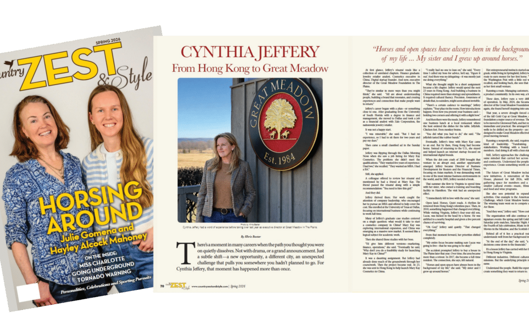 Country Zest & Style | CYNTHIA JEFFERY From Hong Kong to Great Meadow